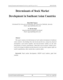 Determinants of stock arket development in southeast asian countries