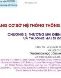 Bài giảng Cơ sở hệ thống thông tin: Chương 3 - PGS. TS. Hà Quang Thụy