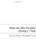 Nhập môn kiểm thử phần mềm: Chương 1 - Trần Duy Hoàng