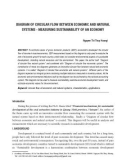 Diagram of circular flow between economic and natural systems - Measuring sustainability of an economy