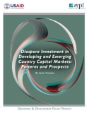 Diaspora Investment In Developing And Emerging Country Capital Markets: Patterns And Prospects