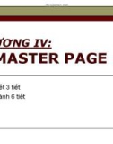 Bài giảng Lập trình ứng dụng Web - Chương 4: Master Page