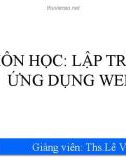 Bài giảng Lập trình ứng dụng Web - Chương 0: Giới thiệu tổng quan về môn học