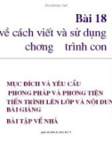 Bài 18: Ví dụ về cách viết và sử dụng chương trình con 1232432431546456HGN