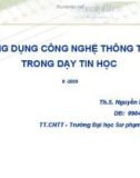 Bài giảng ứng dụng công nghệ thông tin trong dạy tin học - Nguyễn Duy Hải