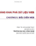 Bài giảng Khai phá dữ liệu web (PGS.TS. Hà Quang Thụy) - Chương 5. Biểu diễn web