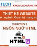 Bài giảng Thiết kế Website: Chương 2 - ThS. Dương Thành Phết