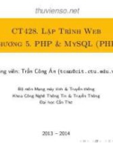 Bài giảng Lập trình Web: Chương 5.1 - Trần Công Án (tt)