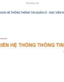 Bài giảng Phát triển hệ thống thông tin kinh tế: Chương 0 - Học viện Ngân hàng