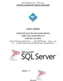 Giáo trình mô đun Hệ quản trị CSDL MS SQL Server (Nghề Công nghệ thông tin - Trình độ cao đẳng) – CĐ Kỹ thuật Công nghệ BR–VT