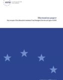 Discussion paper: Key concepts of the Alternative Investment Fund Managers Directive and types of AIFM