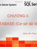 Bài giảng Microsoft SQL server: Chương 2 - Phạm Mạnh Cương