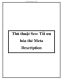 Thủ thuật Seo: Tối ưu hóa thẻ Meta Description