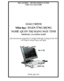 Giáo trình môn học Toán ứng dụng - Nghề: Quản trị mạng máy tính (Trình độ: Cao đẳng nghề)