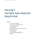 Bài giảng Chương 4: Tùy biến, hiệu chỉnh bài thuyết trình