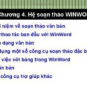 Bài giảng Chương 4: Hệ soạn thảo Winword