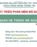 Bài giảng Phát triển phần mềm mã nguồn mở: Chương 1 - ThS. Dương Thành Phết