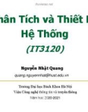 Bài giảng Phân tích và thiết kế hệ thống: Chương 4 - Nguyễn Nhật Quang