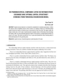 Do pharmaceutical companies listed on Vietnam stock exchange have optimal capital structure? Evidence from threshold regression model