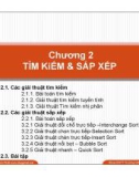 Bài giảng Cấu trúc dữ liệu và thuật toán - Chương 2: Tìm kiếm và sắp xếp