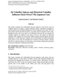 Do volatility indexes and historical volatility influence stock prices? The Japanese case