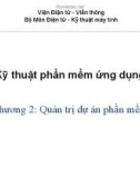 Kỹ thuật phần mềm ứng dụng Chương 2: Quản trị dự án phần mềm