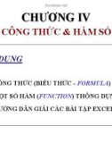 Bài giảng Chương 4: Công thức & hàm số