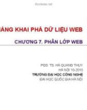 Bài giảng Khai phá dữ liệu web (PGS.TS. Hà Quang Thụy) - Chương 7. Phân lớp web