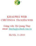 Bài giảng Khai phá dữ liệu web (PGS.TS. Hà Quang Thụy) - Chương 6. Tìm kiếm web