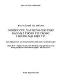 giải pháp an toàn thông tin cho cơ sở dữ liệu phần 1