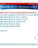 Bài giảng Quản trị mạng Linux: Bài 1 - TC Việt Khoa