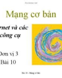 Bài giảng Mạng cơ bản: Bài 9 - Internet và các công cụ