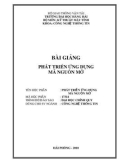 Bài giảng Phát triển ứng dụng mã nguồn mở: Phần 1 - Trường Đại học Hàng Hải