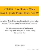 Bài giảng Lập trình Web: Chương 1 - Trần Công Án