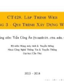 Bài giảng Lập trình Web: Chương 3 - Trần Công Án