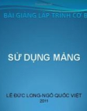 Bài giảng Lập trình cơ bản: Bài 6 - TS. Ngô Quốc Việt