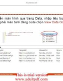 BÀI GIẢNG MÔN THIẾT KẾ WEB : Chuyển màn hình qua trang Data