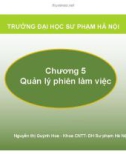 Bài giảng Chương 5: Quản lý phiên làm việc - Nguyễn thị Quỳnh Hoa