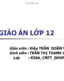 CÁC THAO TÁC CƠ BẢN TRÊN BẢNG