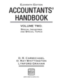 Ebook Accountants' handbook - Volume 2: Special industries and special topics (Part 1)