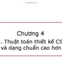 Bài giảng Nhập môn Cơ sở dữ liệu - Chương 4