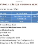 Bài giảng Quản trị mạng - Chương 3: Cài đặt Windows server 2008