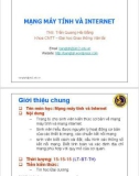 Bài giảng Mạng máy tính và internet: Giới thiệu chung - ThS. Trần Quang Hải Bằng