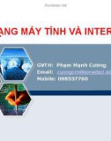 Bài giảng Mạng máy tính và internet - PhạmMạnhCương