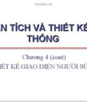 Phân tích và Thiết kế hệ thống - Thiết kế giao diện