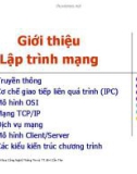 Bài giảng Lập trình mạng - Chương 1: Giới thiệu Lập trình mạng