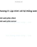 Bài giảng Lập trình mạng - Chương 5: Lập trình với hệ thống web