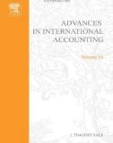 Ebook Advances in international accounting: Volume 16 - J. Timothy Sale