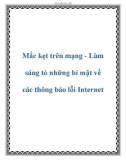 Mắc kẹt trên mạng - Làm sáng tỏ những bí mật về các thông báo lỗi Internet