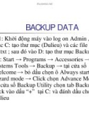 Giáo trình An minh mạng: BACKUP DATA